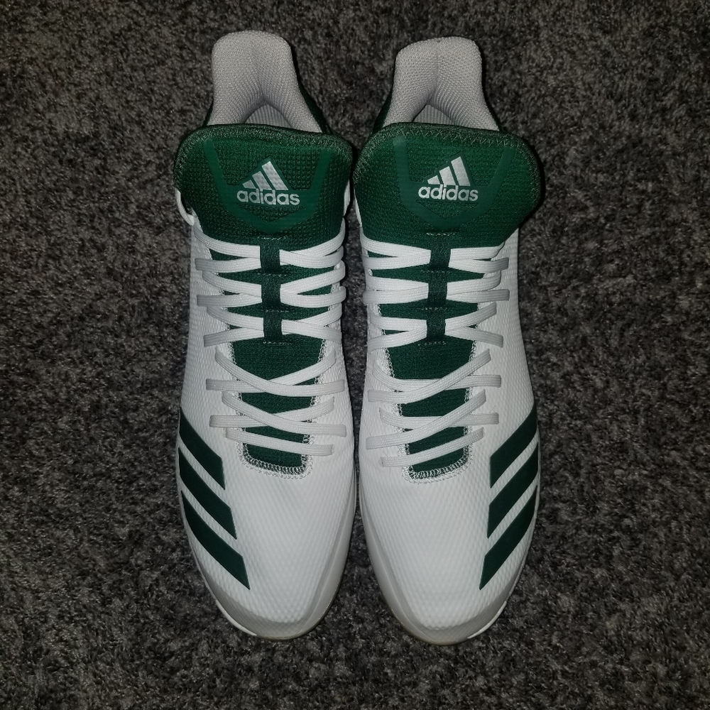 NEW Adidas Green & White Icon 4 Baseball Cleats